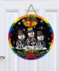 lgbt round wooden door love is love ddh2165wd 3787