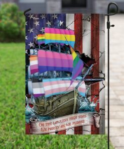 lgbt ship on the lawless high seas flag 2650
