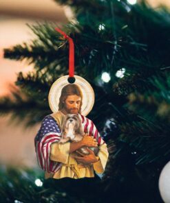 lhasa apso dog custom shaped ornament hug love ntb262ov9 3828