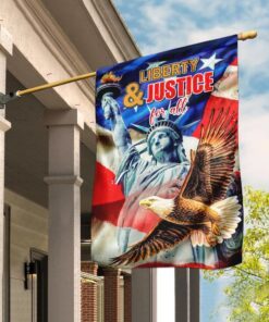 Liberty & Justice For All 4th July American Flag