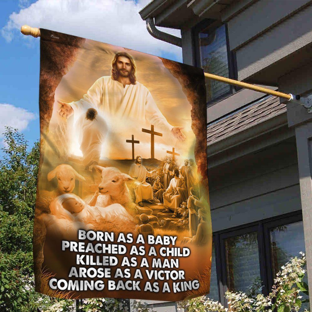 Life Of Jesus Flag Born As A Baby, Coming Back As A King DDH2910F - Image 3
