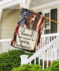 life would be boring without me basset hound flag 1985