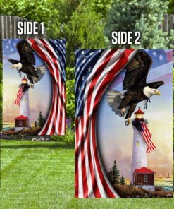 lighthouse. american eagle flag 5069