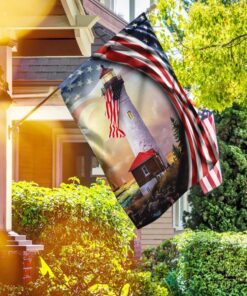 lighthouse american flag 6194