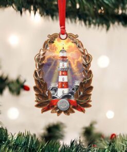 Lighthouse Custom Shaped Ornament  America Night NTB177O