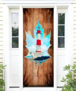 Lighthouse Door Cover Leaf Sea NTT94D