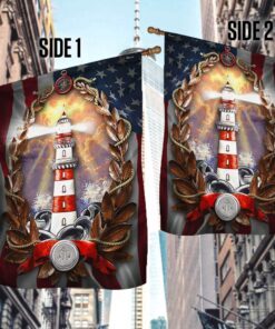 lighthouse flag america night ntb177f 2212