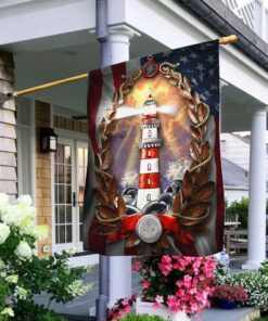Lighthouse Flag America Night NTB177F