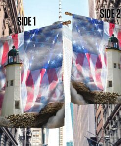 lighthouse u.s flag lha1980f 1201