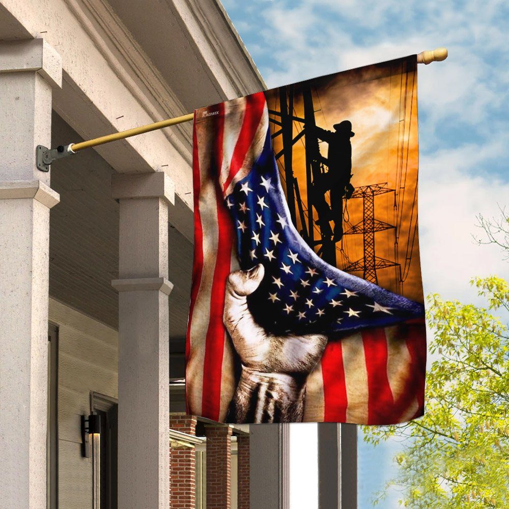 Lineman American US Flag
