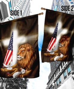 lion and lamb cross flag 2511