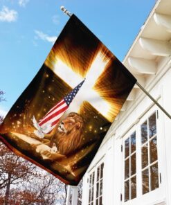 lion god and lamb american flag 3178