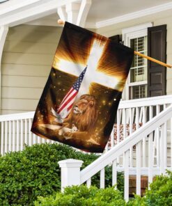 lion god and lamb american flag 3484