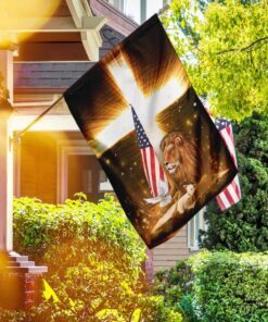 lion god and lamb american flag 5528