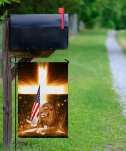 lion god and lamb american flag 6095
