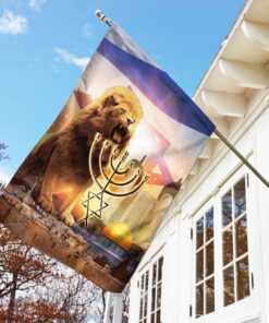 lion of judah. israel jerusalem flag 8128