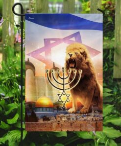 lion of judah. israel jerusalem flag 8627