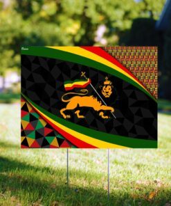 lion of judah ethiopia yard sign 5391