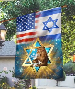 Lion Of Judah Flag, Jewish American Flag QNK1023F