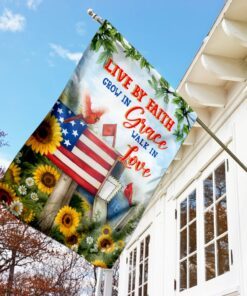 live by faith walk in love red cardinal mailbox flag 1472