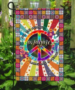 living life in peace hippie flag 5900
