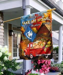 Louisiana - Country Roads, Take Me Home, To The Place I Belong Flag