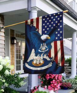 Louisiana American Eagle Flag