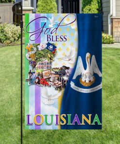 louisiana flag god bless louisiana two sided flag tpt830f 1859