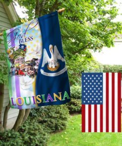 louisiana flag god bless louisiana two sided flag tpt830f 3632