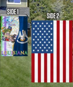 louisiana flag god bless louisiana two sided flag tpt830f 4368