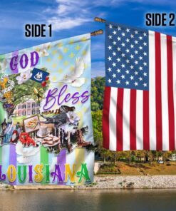 Louisiana Flag God Bless Louisiana Two-Sided Flag TPT831F