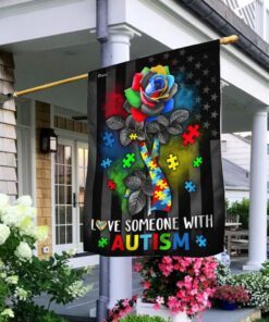 Love Someone With Autism Flag