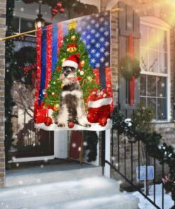 Lovely Schnauzer Christmas Flag Flagwix™ Merry Christmas With Schnauzer Dog Flag