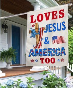 Loves Jesus And America Too Flag TQN1405F