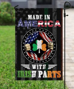 made in america with irish parts flag 2476