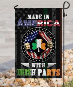 made in america with irish parts flag 3154