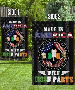 made in america with irish parts flag 3396
