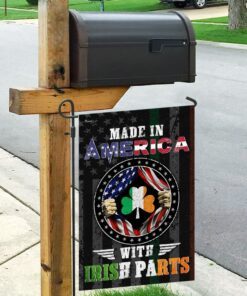 made in america with irish parts flag 7597