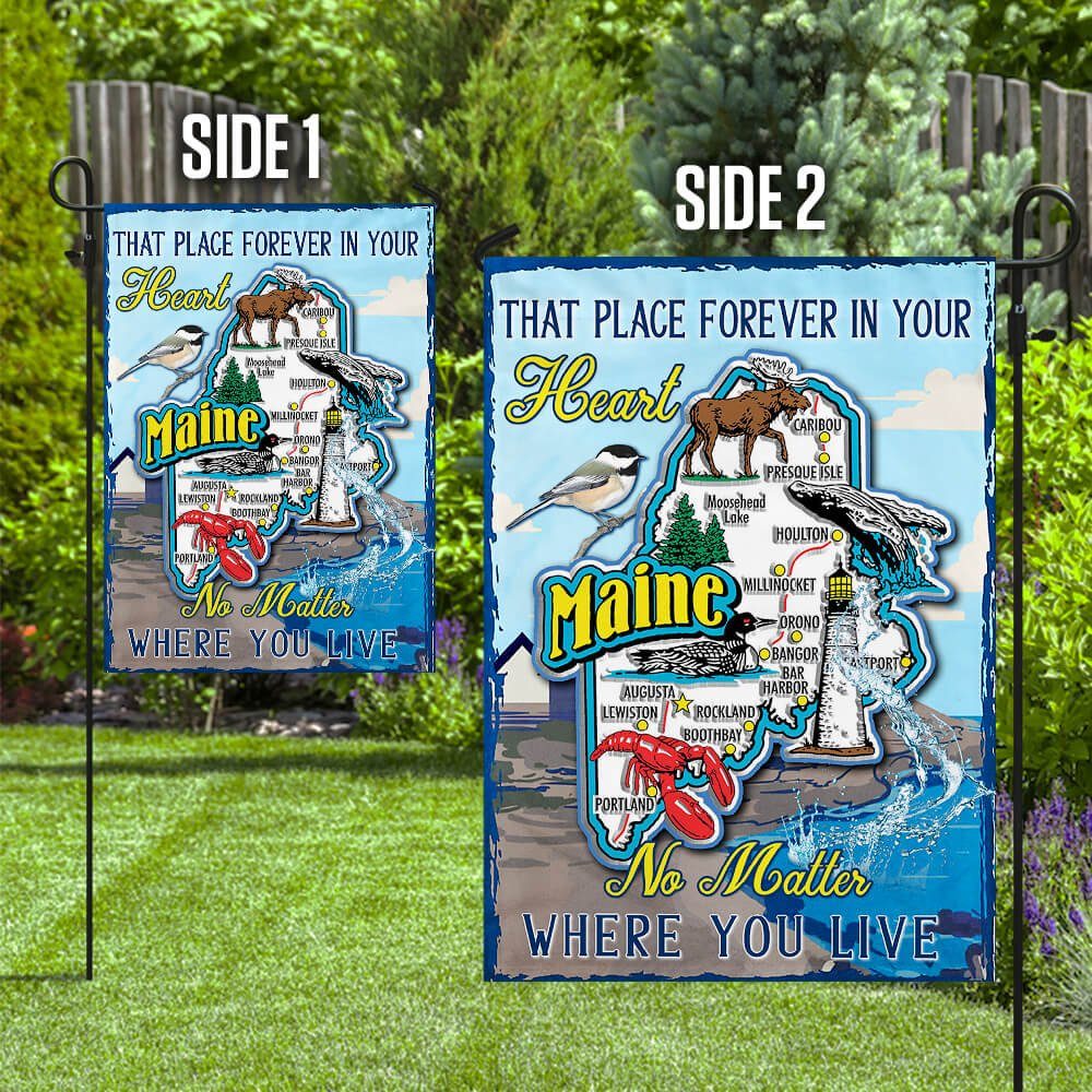 Maine - That Place Forever In Your Heart No Matter Where You Live Flag - Image 10