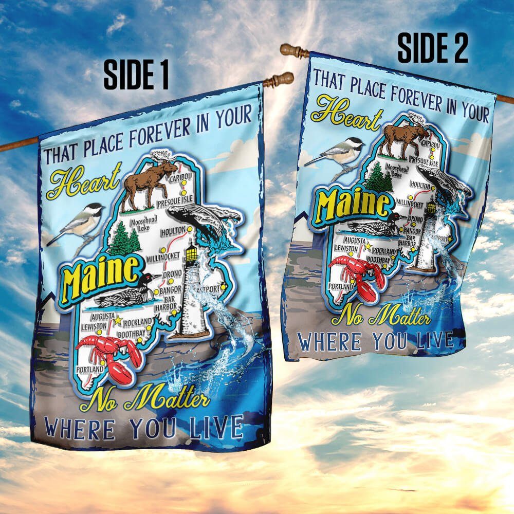 Maine - That Place Forever In Your Heart No Matter Where You Live Flag - Image 5