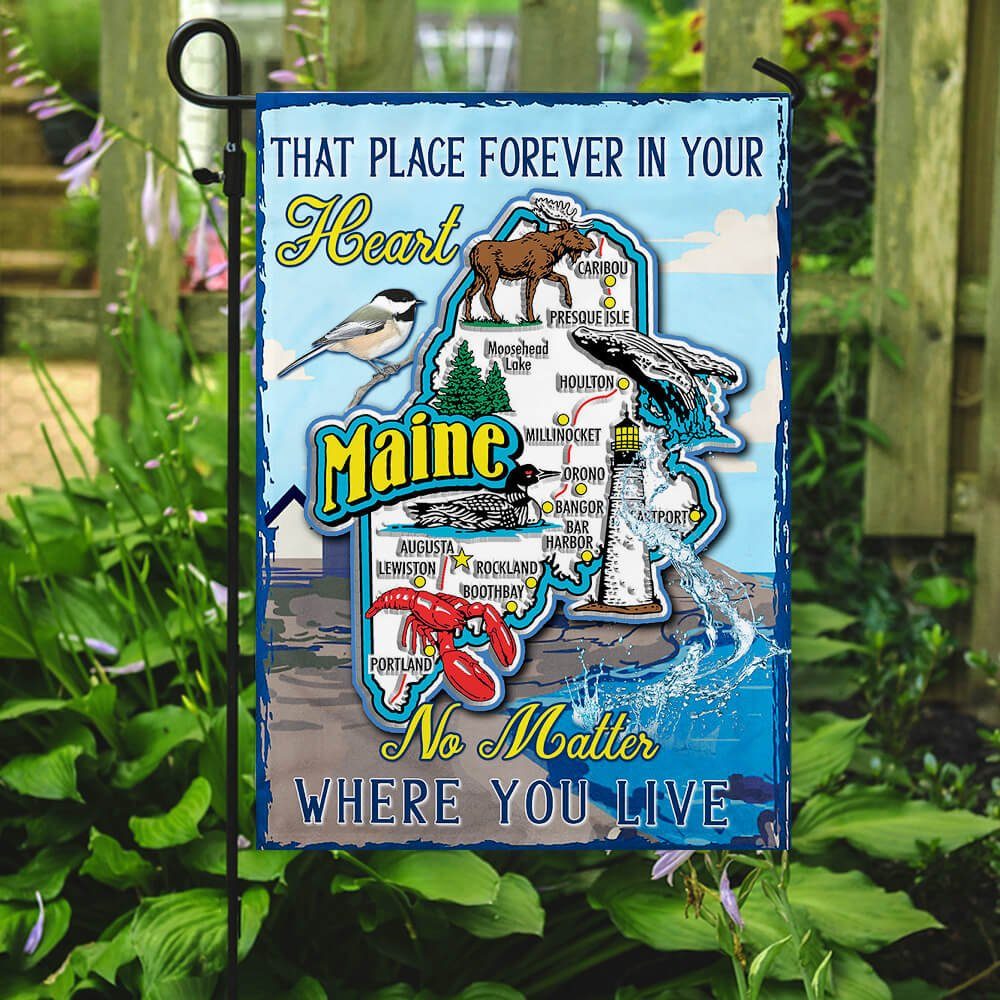 Maine - That Place Forever In Your Heart No Matter Where You Live Flag - Image 7
