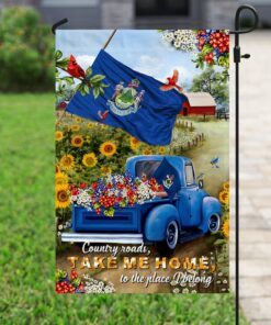 Maine Country Roads Flag