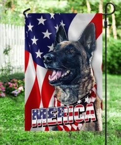 malinois flag merica patriotic dog bnn190fv1 8153