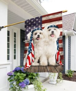 Maltese Dog Flag Charming Dog NTB216Fv12