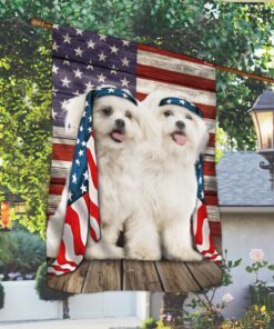 maltese dog flag charming dog ntb216fv12 3083