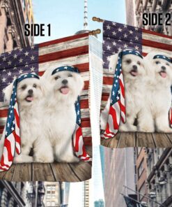 maltese dog flag charming dog ntb216fv12 7282