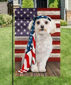 maltese dog flag charming dog ntb216fv14 4891
