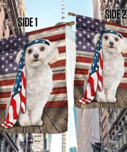maltese dog flag charming dog ntb216fv14 6301
