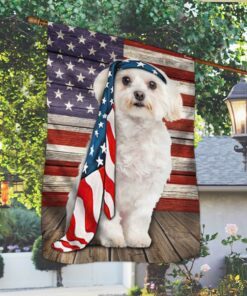 maltese dog flag charming dog ntb216fv14 7774