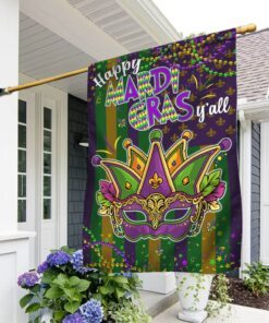 Mardi Gras American Flag THB3703F